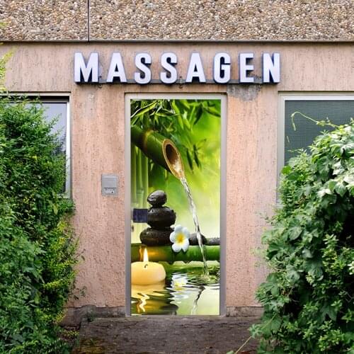 3D Decor Sticker Wallpaper Waterproof Vinyl PVC Bamboo House Door Decoration Sticker Wallpapers 2021 New 3D Decorative Wallpaper