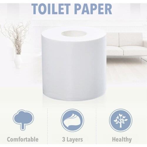 6/10 Roll 3 Layers White Paper Rolls Toilet Roll Tissue Roll Toilet Paper Roll Paper Home Bath Toilet Roll Paper Tissue Roll