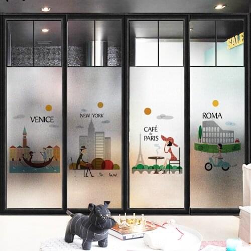 Customizable Frosted Static Opaque Glass Window Film For Window Electrostatic Glass Stickers Home Decor Bedroom YYCX3008