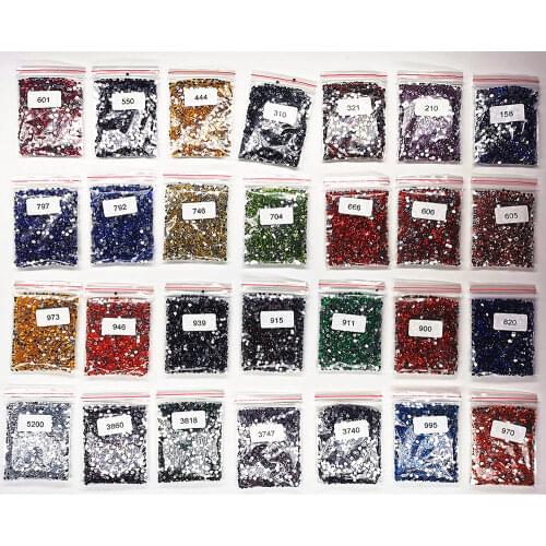 Diamond Painting Special Sparkle Beads Crystal Diamonds Set 28 Colors Common Colors 2000PCS/Bag