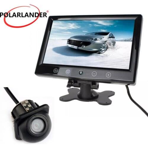 9" TFT Car Monitor With Parking System 4/8/16 LED For Bus 18.5/28 mm Reversing Camera 12-24V HD Display Desktop 360 Degree