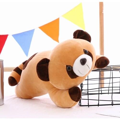 65cm Big Raccoon Plush Toys Soft Cute Stuffed Animal Doll Bear Cartoon Pillow Sleeping Cushion Kid Gift