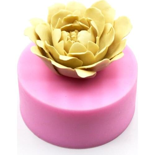 Big Size Peony Shape Chocolate Candy Cookies Tools Fondant Cake Decoration Silicone Mold Flower Handmade Soap Silicone Mould