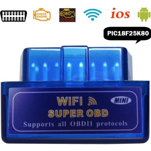 PIC1825K80 Chip ELM327 OBD2 WIFI V1.5 Car Diagnostic Scanner Tool For Android/iOS ELM 327 OBD 2 Adapter Auto Fault Code Reader