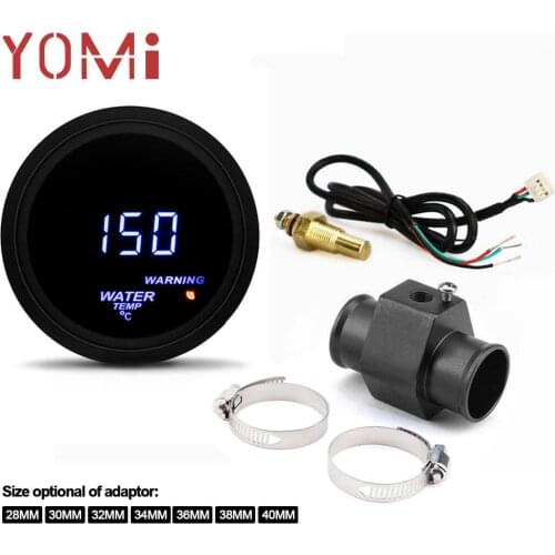 YOMI 2 '' 52mm Digital Led water temperature Gauge meter for car 40-150 Celsius with 1/8NPT water temp Gauge Meter sensor