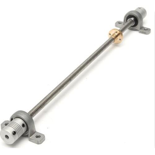 DuoWeiSi 3D Printer Parts 300MM T8 Lead Screw Rod Coupler Bearing Block For Stepper Motor