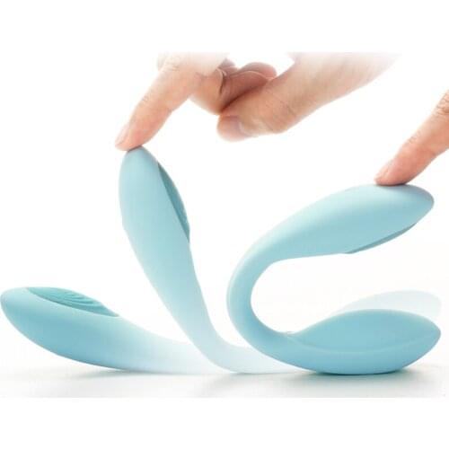Double-Headed Vibrator Strong vibrationG-Spot Stimulation U-shape Bend Freely Mute Waterproof Double Stimulation Love Egg