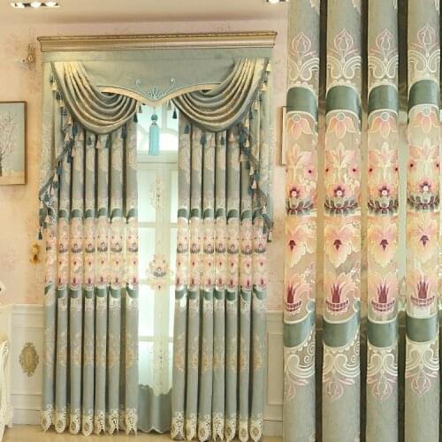 European Curtains for Living Room Luxury Curtains for the Bedroom/Kitchen Chinese Window Treatment Curtains