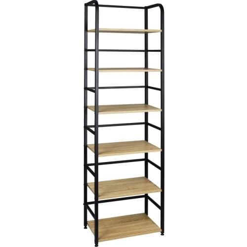 Bookshelf 6 Tier Storage Shelf Ladder Shelf Bathroom Kitchen Shelf 50 x 30 x 176 cm Corner Shelf Organizer Home Furniture
