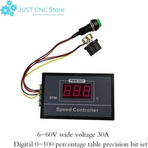 Motor Speed Controller PWM 30A Digital LED Display adjustable dc power supply 6V 12V 24V 48V