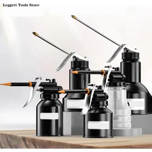 Oiler for greasing Transparent Oil Can Lubrication High Pressure Pump Oiler Lubricating Oil Plastic Machine 280ml grease gun