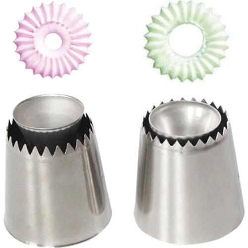 2pcs/set Sultan tube Icing Piping Nozzles Cookie Biscuit Russian Ice Cream Pastry Tips Cake Mold Cake Decorating Tools
