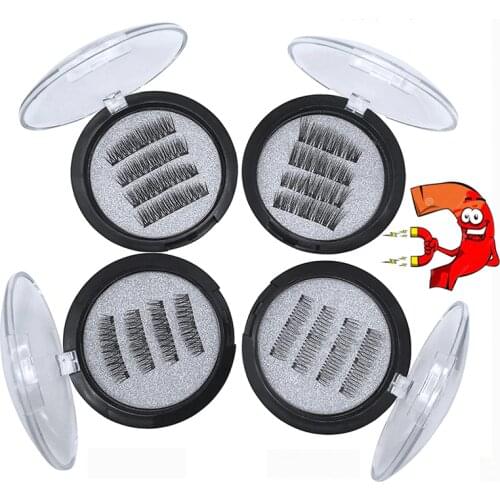 MB New magnetic eyelashe with 3 magnets handmade 3D/6D magnetic lashes natural false lashes faux cils magnetiqu