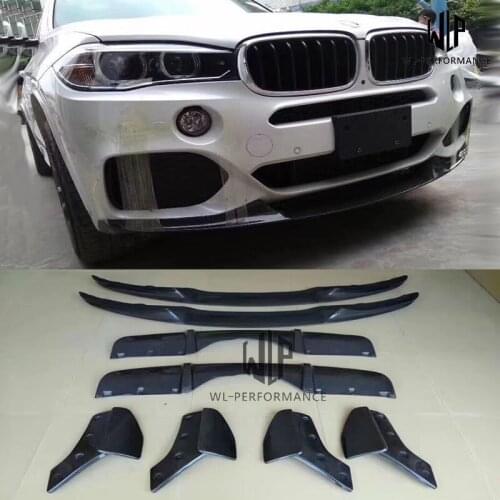 Carbon Fiber Front Lip Rear Diffuser Rear Bumper Aprons Side Splitter For BMW F15 X5 M Performance Bumper 2014-UP