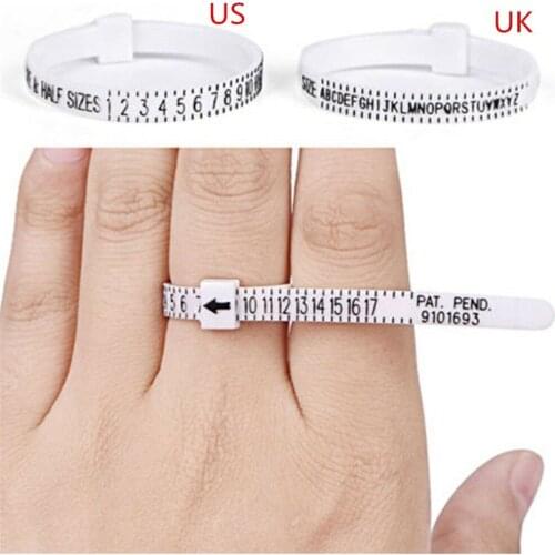 Ring Sizer UK/US Official Finger Measure Gauge Men And Womens Sizes A-Z Jewelry Accessory Measurer New Arrival High Quality