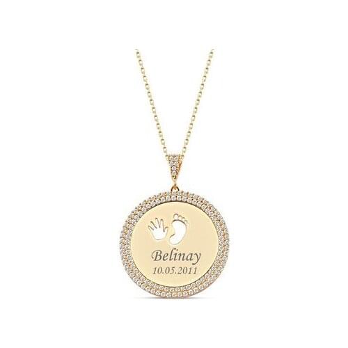 Silver Hand Foot Plate Is Necklace