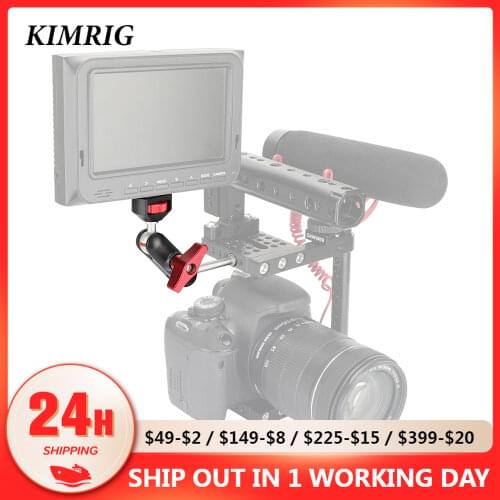 KIMRIG Magic Arm Ball Head Monitor Mount Articulating 1/4'' Screw Universal For Field Monitors LED Video Lights Microphones