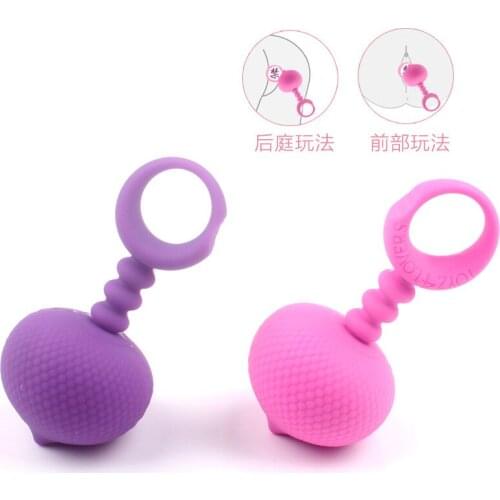 Purple Pink Silicone Anal Plug Adult Toy Male/Female Anal Trainer Couple Sex Toys Silicone Anal Plug Dildo for Anal