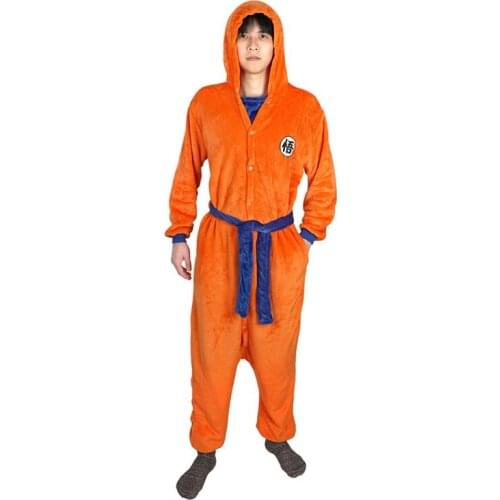 Son Goku Jumpsuit Bathrobe Cosplay Kakarotto Kisatsutai Onesies Fleece Halloween Pyjamas Sleepwear Rompers Homewear