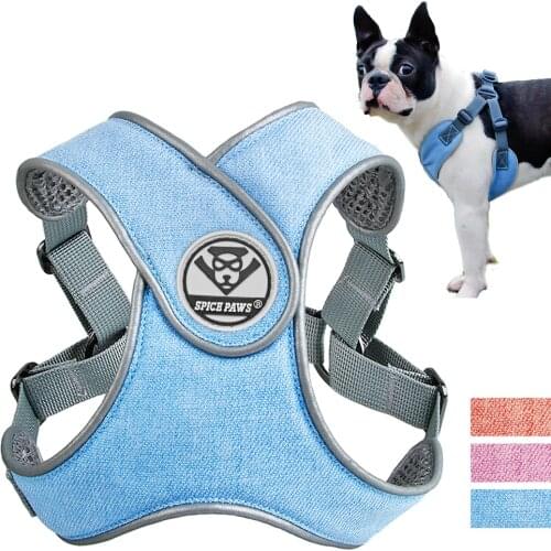 No-pull Dog Harness Reflective Soft Mesh Dog Harness Vest Breathable Step-in Pet Harness For Small Medium Large Dogs Pitbull