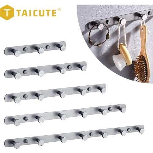JOYFAN T Wall Mounted Towel Robe Hooks Heavy Duty SS304 Clothes Hanger Bath Hardware for Coat Jacket Hat Gray