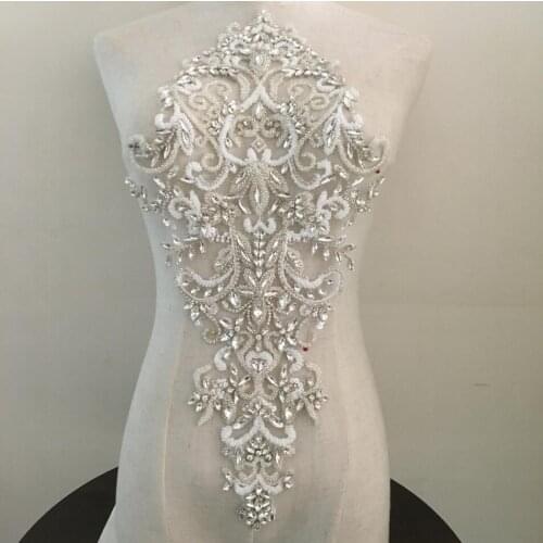 Gorgeous Rhinestone Crystal Applique For Bridal Accessories Wedding Dress Sash Haute Couture Costume Embellishment