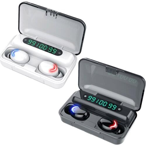Vococal F9-5C Wireless Earbuds Waterproof TWS 5.0 In-ear Headphones with 2000mAh Charging Case LED Display