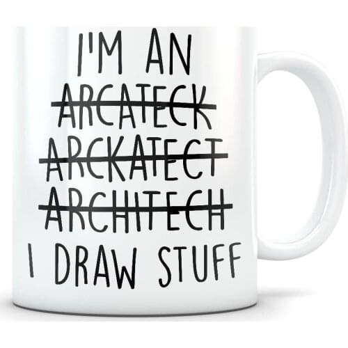 Funny Architecture Gift for Men and Women Great for Student Graduation or Profession - Best Drafting Gag Coffe