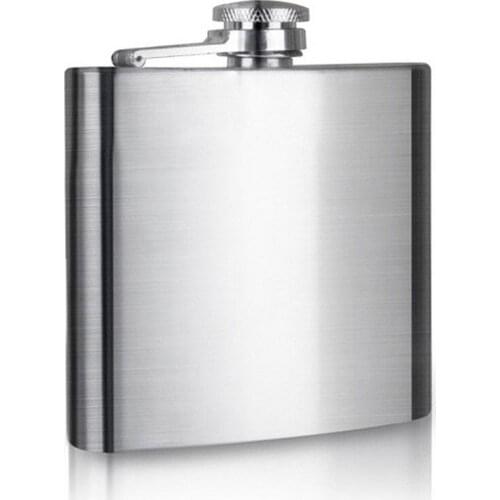 1PC Hip Flasks 5 Oz Stainless Steel Portable Flagon With Funnel Vodka Wine Little Pot Camping Practical Gadget KC1497