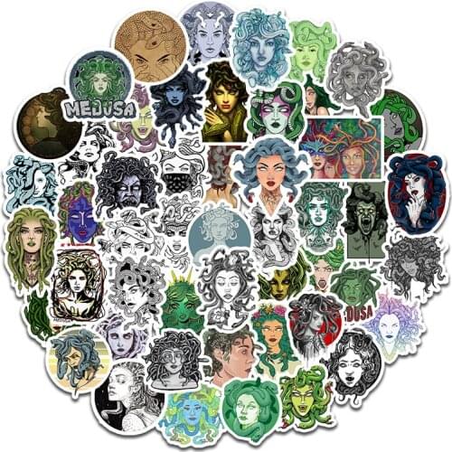 10/30/50PCS Demon Snake Girl in Greek Mythology Cartoon Stickers Bike Notebook Cell Phone Skateboard Sticker Decal Gothic Toys