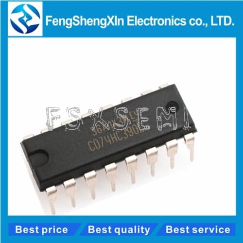 10pcs/lot New original CD74HC390E 74HC390 DIP-16 High-Speed CMOS Logic Dual Decade Ripple Counter