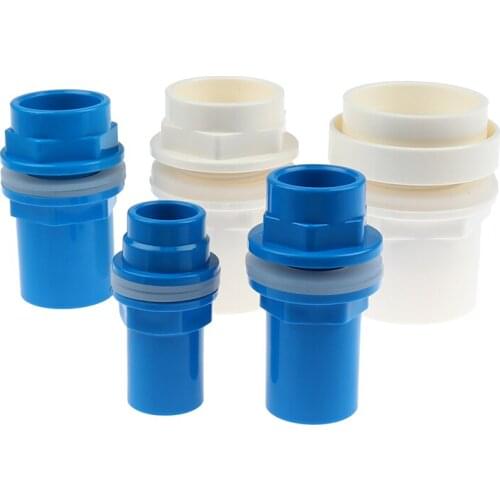 20-50mm PVC Pipe Connectors Thicken Fish Tank Pipe Drainage Connector Garden Drain UPVC Pipe Adapter Water Supply Pipe Fittings