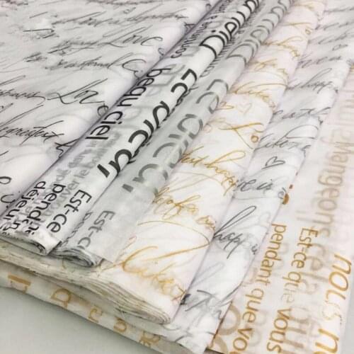 20 Sheets English Letters Tissue Paper 70*50cm Bouquet Packaging Gift Packing Papers Handmade DIY Floral Material