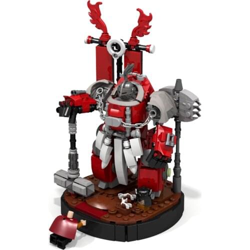 Children 469Pcs STEM MOC Hammer Emperor Mecha Bricks Small Particle Building Blocks Educational Toy Gift Set