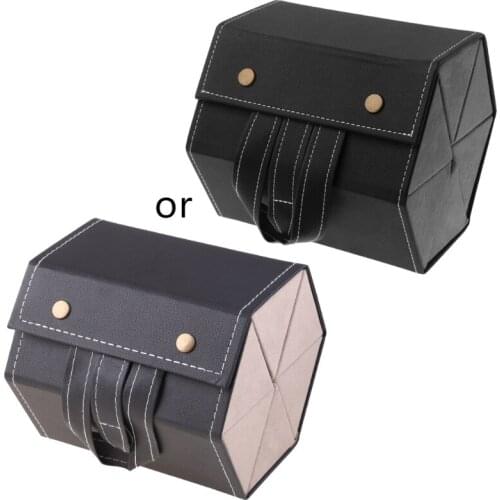 6 Slots Foldable PU Leather Sunglasses Eyeglasses Travel Organizer Case Multiple Hanging Eyewear Holder Display