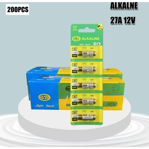 200Pcs 27A12V Alkaline Battery Super Batteries 27A 12V MN27 GP27A A27 L828 for Doorbell Remote Control Flshalight
