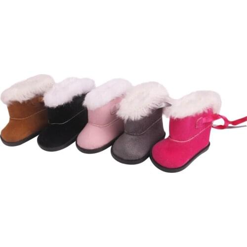 American doll snow boots ribbon bow toy accessory for 18 inch girls dolls and 43 cm dolls s251