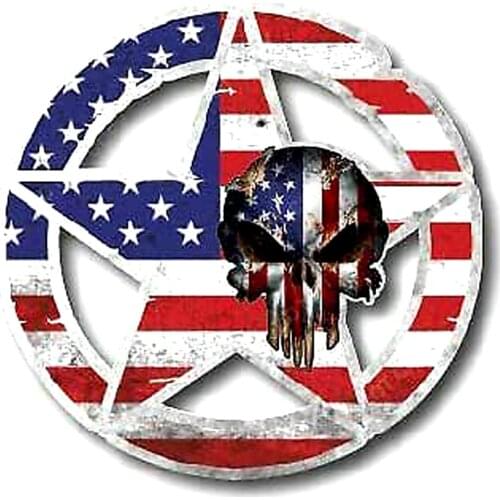 ARMY STAR SKULL USMC USA AMERICAN FLAG DECAL STICKER CAR TRUCK WINDOW PATRIOTIC Stickers for Cars, Motos, Laptops, Industry