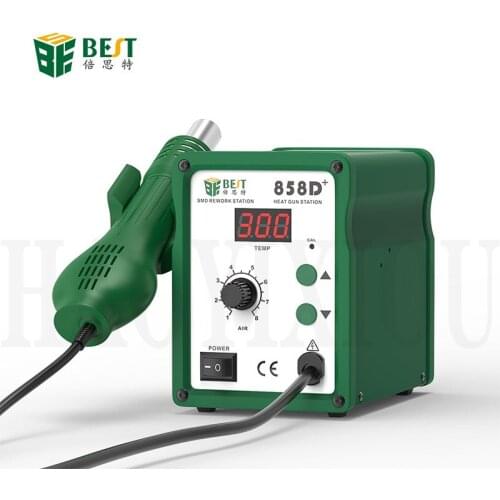 BST-858D+ Factory Direct High Quality Soldering Desoldering Hot Air Gun Rework Station for iPhone/Smartphone Mobile Repair Tool