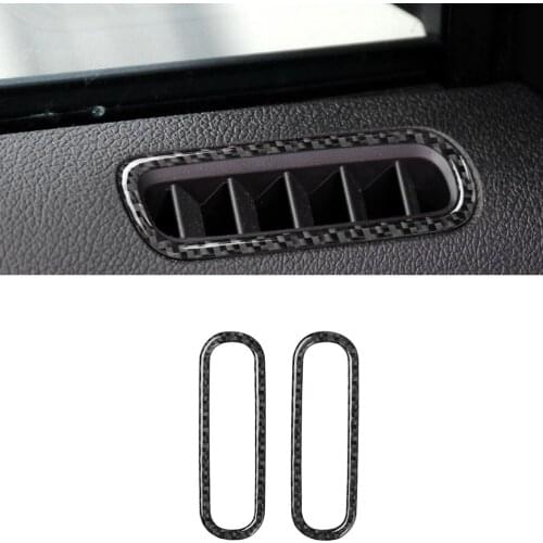 Soft Carbon Fiber Door Air Outlet Vent Decoration Cover Trim Decal for Ford Mustang 2009 2010 2011 2012 2013 Car Accessories