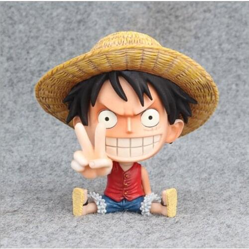[MYKPOP]ONE PIECE Luffy Action Figure in Sitting Posture Amine Fans Collection Amine SC20091414