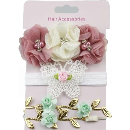 Hot Selling 2018 Children Headbands Hair Accessories Flowers Lovely Headwear Newborn Girls Lace Bowknot Elastic Headband
