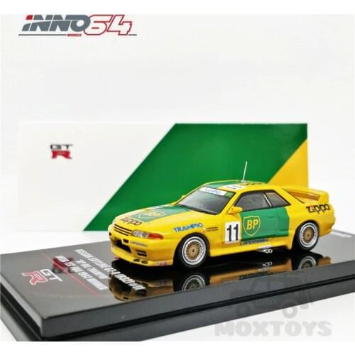 INNO64 1:64 Nissan Skyline GT-R R32 BP OIL TRAMPIO Inter TEC Fuji 1993 #11 Diecast Model Car