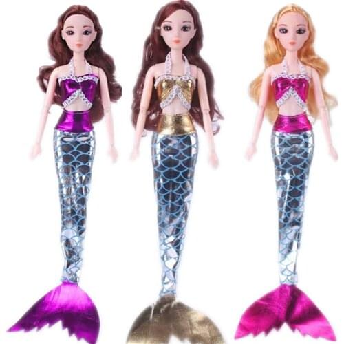 Mermaid Clothes Set For Barbie Doll Bra Fishtail Skirt Dress Swimwear For 1/6 BJD Doll Accessories Kids DIY Cosplay Toy For Girl