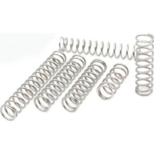 Compressed Spring Stainless Steel Compression Spring Stainless Steel Pressure Spring Wire Diameter 0.7mm 10PCS