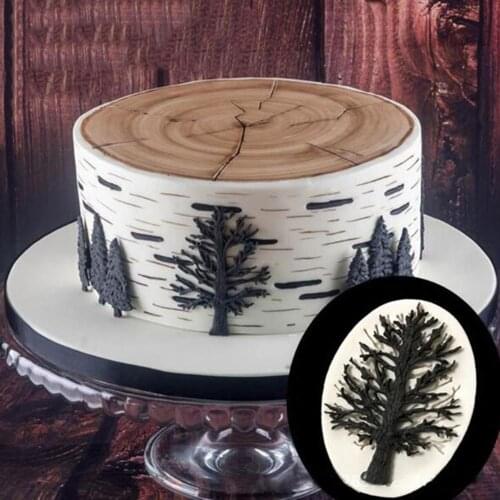 Hot 3D Cake DIY Christmas Tree Rose Flower Form Silicone Molds Cookie Cutter Wedding Cake Decorating Fondant Baking Pastry Tools