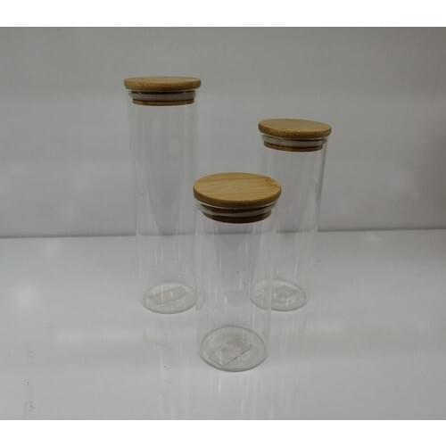 Mr Heem Store 3'lü Bamboo Cover Storage Container