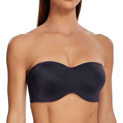 MELENECA Womens Multiway Strapless Bra for Bigger Breast Underwire Unlined Seemless Minimizer Effect