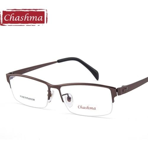 Chashma Gentlemen Pure Titanium Frame Lentes Opticos Gafas Top Quality Titanium Frames Male Wide Frames Long Temple Eyeglasses