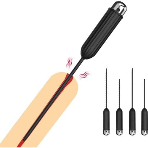 Male masturbator vibration urethral toys sounding Urethra stimulator dilator men masturbation silicone Sex toys plug massage